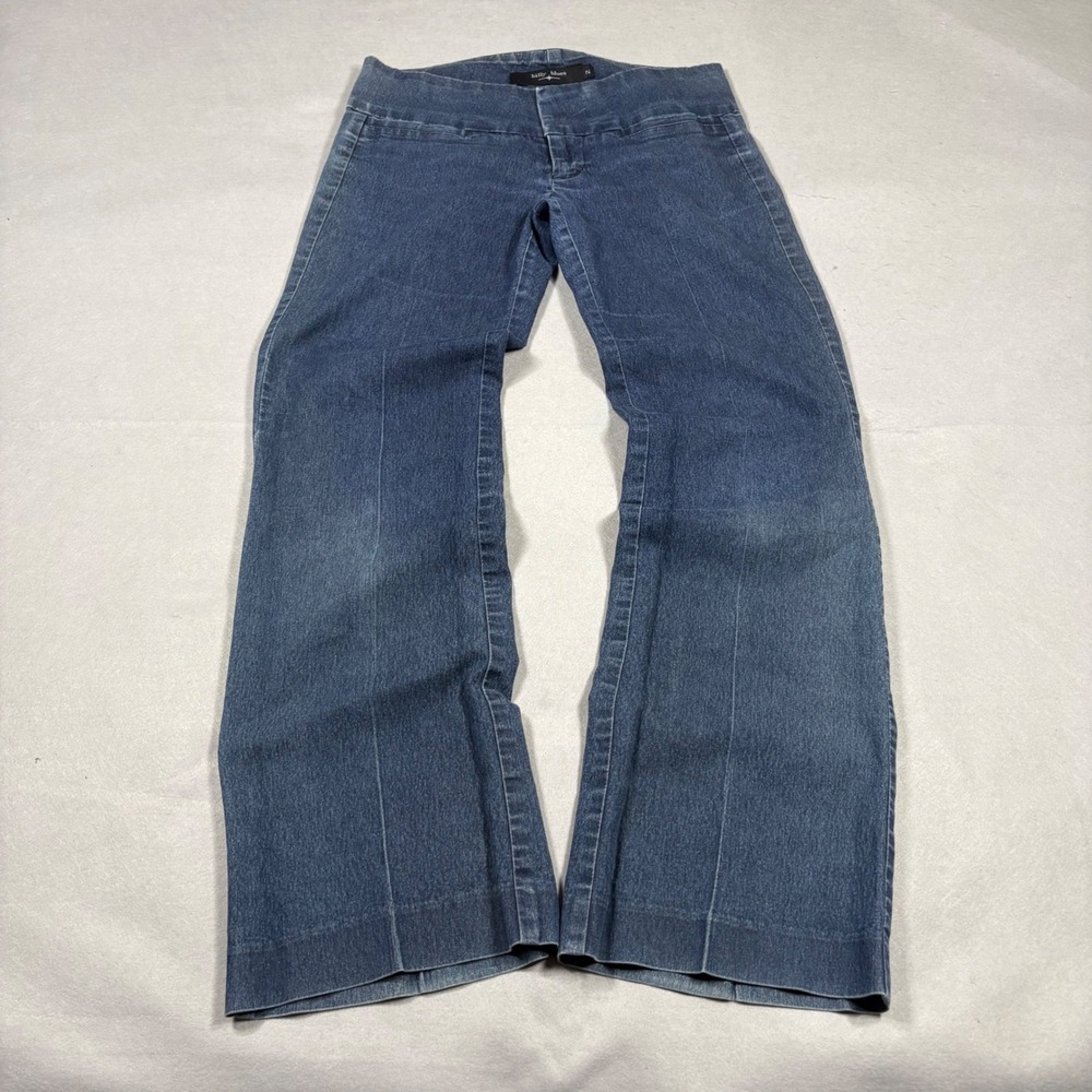 Billy Blues Womens Wide Leg Denim Jeans Medium Wash Pull On Size 2 Made in USA